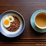 정신 건강을 위한 음식의 중요성 - **Prompt:** A beautifully composed flat lay image showcasing a wholesome and nutrient-rich breakfast...