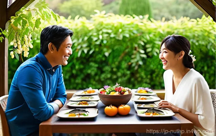 정신 건강을 위한 음식의 중요성 - **Prompt:** A serene and authentic portrait of a woman (approximately 30-40 years old) standing in a...